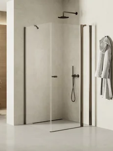 Kabina prysznicowa New Trendy New Soleo 110x120 prostokątna grafit uniwersalna K-2166 - Kabiny prysznicowe - miniaturka - grafika 1