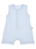 Kombinezony dla dzieci - Chłopięcy Rampers Muślin niebieski, Nicol,r.80 - miniaturka - grafika 1