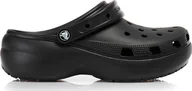 Klapki i japonki damskie - Crocs Klapki Crocs Classic Platform 206750-001 - miniaturka - grafika 1