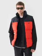 Kurtki męskie - 4F Bezrękawnik puchowy z wypełnieniem syntetycznym męski - czerwony S - miniaturka - grafika 1