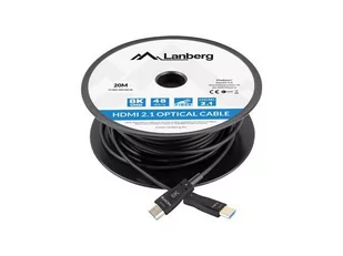 Lanberg KABEL HDMI M/M V2.1 20M 8K OPTYCZNY AOC CA-HDMI-30FB-0200-BK - Kable - miniaturka - grafika 1
