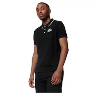 Koszulki męskie - Lonsdale Męska koszulka polo o regularnym kroju BALLYGALLEY Black/White L, czarny/biały, L 117349 - miniaturka - grafika 1