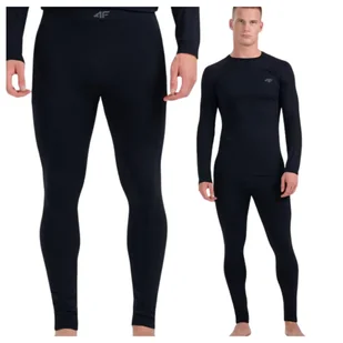 Bielizna termoaktywna bezszwowa (dół) męska 4F 4FWAW25USEAM234-20S Czarny XXL/3XL - Pozostała odzież narciarska - miniaturka - grafika 1