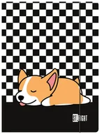 Teczki i skoroszyty - TECZKA Z GUMKĄ A4 Unipap, ST.RIGHT SLEEPY CORGI szachownica - miniaturka - grafika 1
