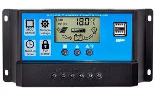 Regulator napięcia paneli ładowania solarnych PWM 12V/24V 40A LCD VOLT POLSKA - Akcesoria do kolektorów i fotowoltaiki - miniaturka - grafika 1
