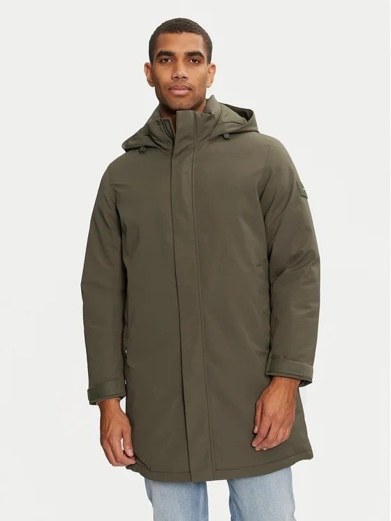 TOMMY HILFIGER MĘSKA KURTKA PARKA Z KAPTUREM I ZAMKIEM ZIELONA M 6FA