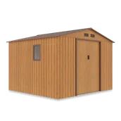 Altany ogrodowe - Domek Na Narzędzia Hudson 9X8 Oak Brown - miniaturka - grafika 1