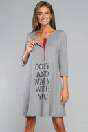 Piżamy damskie - Italian Fashion Balsam r.3/4 Nocna koszula, melanż - miniaturka - grafika 1
