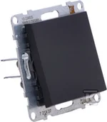 Wyłączniki światła i elektryczne - Łącznik krzyżowy - 10 AX - 250 V~ - zaciski śrubowe, CZARNY SUNO - miniaturka - grafika 1