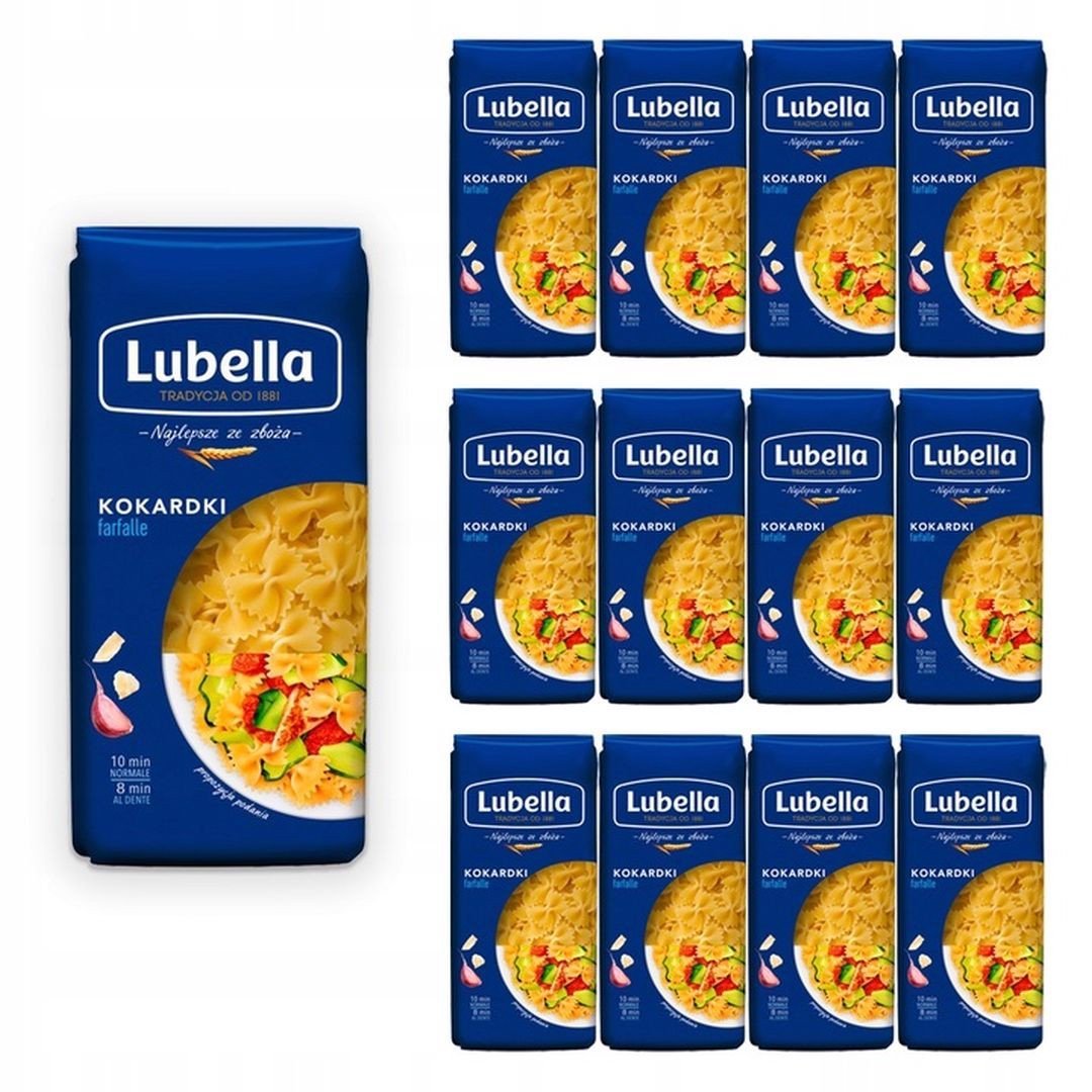 Lubella Makaron kokardki 400 g x 12 sztuk