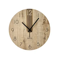 Zegary - Zegar ścienny Joseph śr. 36 cm brązowy z cichym mechanizmem - miniaturka - grafika 1