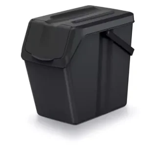 Prosperplast Keden kosz na śmieci sortibox - czarny recykling 25 l - Kosze na śmieci - miniaturka - grafika 1