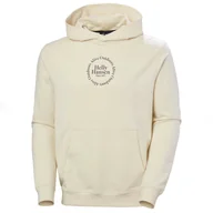 Bluzy męskie - Męska Bluza HELLY HANSEN CORE GRAPHIC SWEAT HOODIE 53924_034 – Beżowy - miniaturka - grafika 1