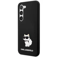 Etui i futerały do telefonów - Karl Lagerfeld KLHCS23SSNCHBCK S23 S911 hardcase czarny/black Silicone Choupette - miniaturka - grafika 1