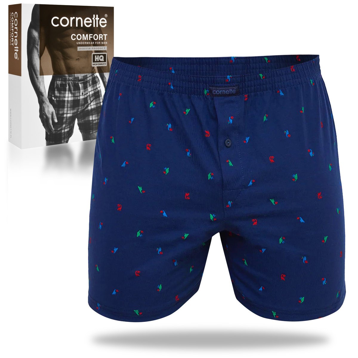 Cornette Bokserki Luźne Męskie Comfort Bawełniane 1 sztuka 002/314 Roz. XXL