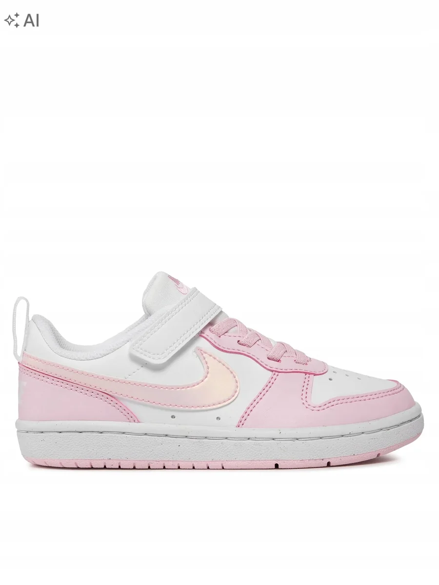 NIKE COURT BOROUGH BUTY DZIECIĘCE BIAŁO RÓŻOWE ZAPINANE 28 16OA