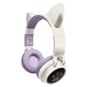 Słuchawki - LEXIBOOKBOOK z kocimi uszami biało-fioletowe - miniaturka - grafika 1