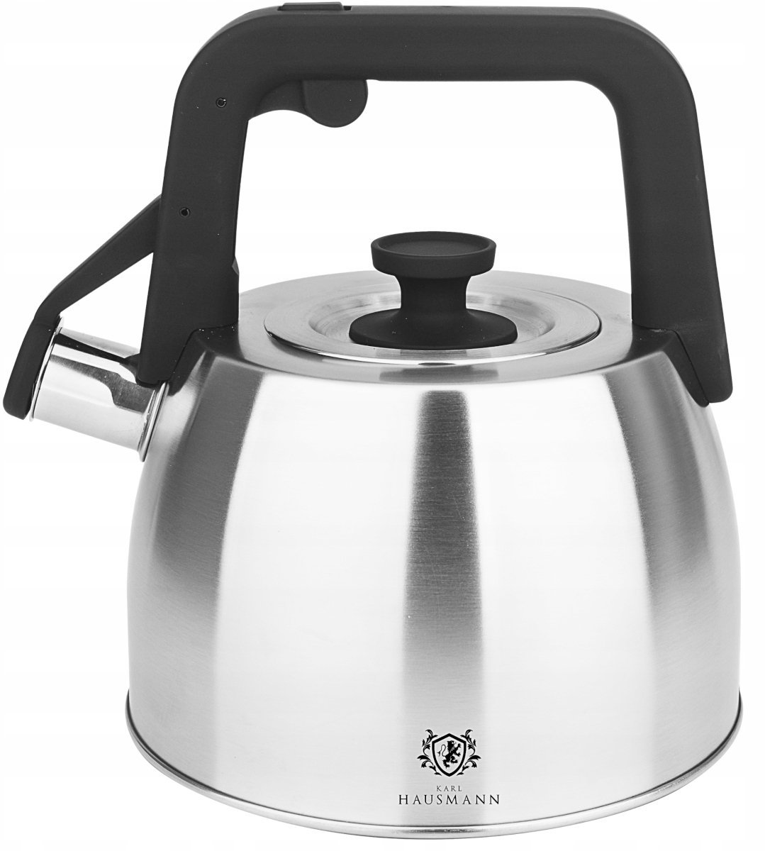 KARL HAUSMANN - Czajnik - na GAZ - INDUKCJA - tradycyjny z gwizdkiem - HUGO - srebrny - 2,5 L