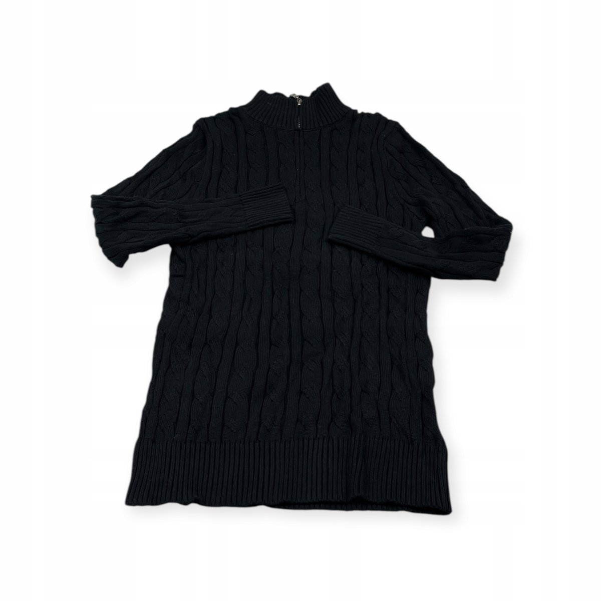 Męski Sweter z Półgolfem Styl Old Money Splot Warkoczowy Rozmiar S