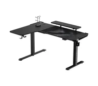 Biurka gamingowe - Ultradesk WINGER 155cm Regulacja wysokości Czarny - miniaturka - grafika 1