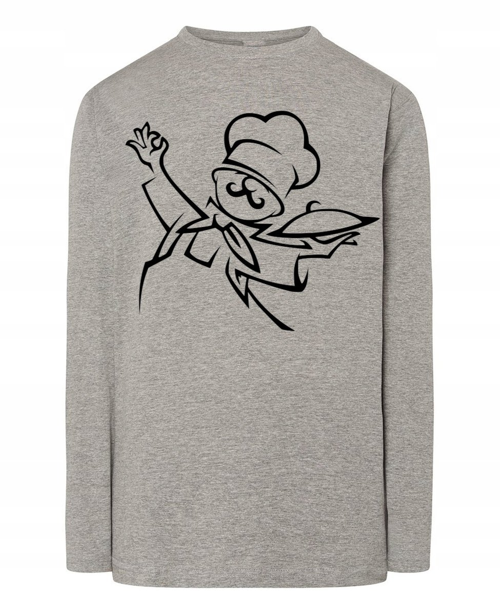 Longsleeve męski nadruk Chef Kucharz r.5XL