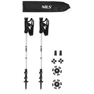 Kijki trekkingowe NILS TK8602 (65 - 135 cm) Srebrny - Kije trekkingowe - miniaturka - grafika 1
