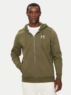 Bluzy męskie - Under Armour Bluza Essential Fleece 1373881 Zielony Regular Fit - miniaturka - grafika 1