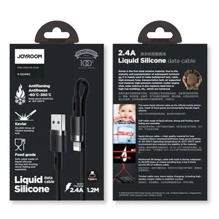 Joyroom kabel przewód USB - USB Typ C Quick Charge 2,4A 1,2m czarny (S-1224N2 Black) - Kable USB - miniaturka - grafika 14