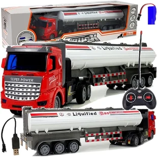 Ciężarówka z przyczepą sterowana samochód zdalnie sterowany auto TIR na radio RC - Zabawki zdalnie sterowane - miniaturka - grafika 1