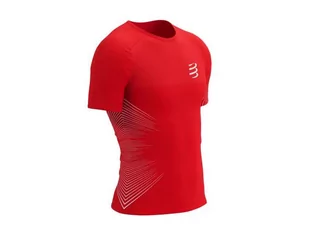 Koszulki sportowe męskie - COMPRESSPORT Koszulka biegowa PERFORMANCE SS T-SHIRT  high risk red/white - grafika 1