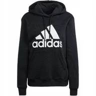 Bluzy damskie - Bluza damska adidas Essentials Big Logo Regular Fleece czarna HZ2984 XS - miniaturka - grafika 1