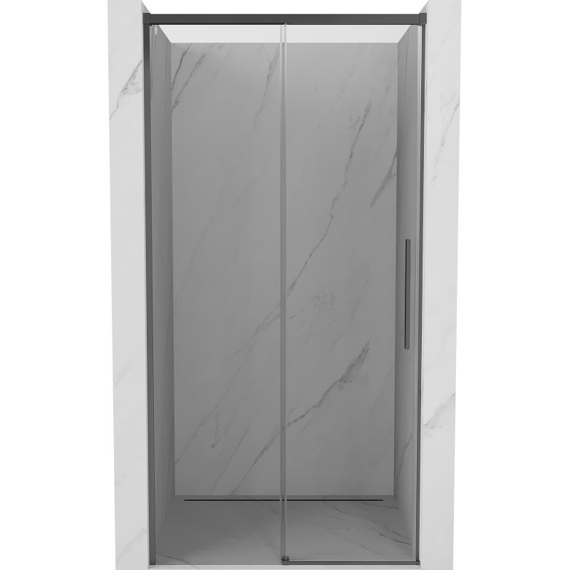 Mexen Rox drzwi prysznicowe rozsuwane 125 cm, transparent, gun metal - 8C2-125-000-95-00