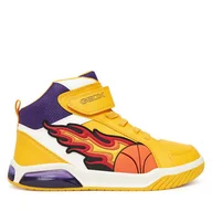 Buty dla chłopców - Sneakersy Geox J Inek J569CC 05411 C2295 DD Żółty - miniaturka - grafika 1