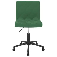 Fotele i krzesła biurowe - vidaXL Krzesło biurowe Obrotowe krzesło biurowe ciemnozielone obite aksamitem - miniaturka - grafika 1