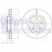 Tarcze hamulcowe - Tarcza hamulcowa DELPHI BG4114C - miniaturka - grafika 1