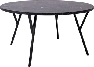 Szchara STOLIK KAWOWY okrągły do salonu marmur czarny nowoczesny loftowy elegancki - Ławy i stoliki kawowe - miniaturka - grafika 1