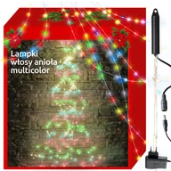 Oświetlenie świąteczne - Lampki Anielski Włos Kurtyna Sople Druciki 200 Led - miniaturka - grafika 1