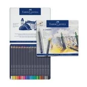 Kredki, ołówki, pastele i pisaki - Faber Castell Kredki Goldfaber 24 kol. opak. metal FABER CASTELL - miniaturka - grafika 1