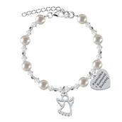 Biżuteria dla dzieci - I KOMUNIA ŚWIĘTA Bransoletka z Aniołem srebro GRAWER - miniaturka - grafika 1
