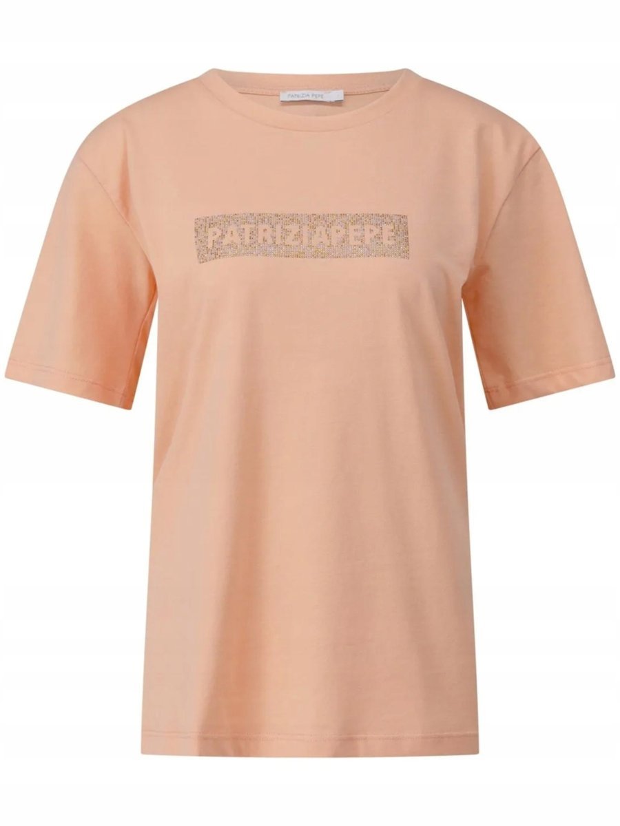 T-shirt damski Patrizia Pepe 2M4422 J274 brzoskwiniowy - T-shirt: 34