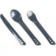 Kuchnie turystyczne i akcesoria - Lifeventure Sztućce Ellipse Cutlery Set Graphite LM75013 - miniaturka - grafika 1