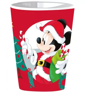 Kubki dla dzieci - Świąteczny Kubek Plastikowy 260 Ml Myszka Minnie Mickey - grafika 1