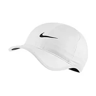 Czapki damskie - NIKE Unisex's Featherlight czapka czapka, biały/czarny/czarny, 1 rozmiar - miniaturka - grafika 1