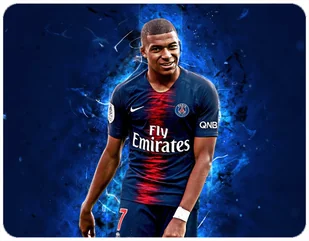 PODKŁADKA POD MYSZKĘ KYLIAN MBAPPE Z IMIENIEM 23x19CM DO LAPTOPA - Podkładki pod mysz - miniaturka - grafika 1