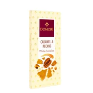 Czekolada - Domori czekolada biała z karmelem i pekanami 75g - miniaturka - grafika 1