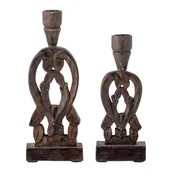 Świeczniki - Drewniane świeczniki zestaw 2 szt. Bernie – Bloomingville - miniaturka - grafika 1