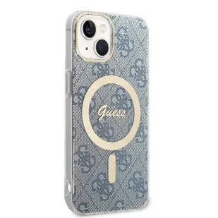 Guess Zestaw GUBPP14SH4EACSB Case+ Charger iPhone 14 6,1" niebieski/blue hard case 4G Print MagSafe - Etui i futerały do telefonów Guess Zestaw GUBPP14SH4EACSB Case+ Charger iPhone 14 6,1" niebieski/blue hard case 4G Print MagSafe - Etui i futerały do telefonów - miniaturka - grafika 4