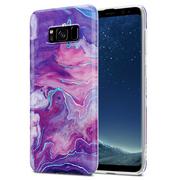 Etui i futerały do telefonów - Pokrowiec Etui Do Samsung Galaxy S8 PLUS w Fioletowo Różowy Marmur No. 19 Obudowa Case Cover Silikon Plecki Cadorabo - miniaturka - grafika 1