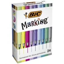 BIC ZESTAW Markery permanentne MARKING 24 KOLORY 10315 - Markery permanentne - miniaturka - grafika 1