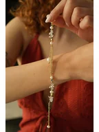 Bransoletki - Pierres delicates Bransoletka w kolorze białym z perłami - miniaturka - grafika 1